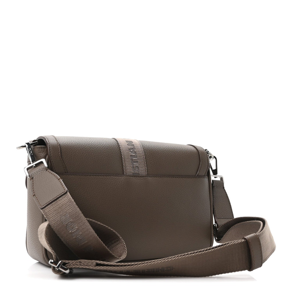 Grained Calfskin Hit The Road Bag Brown