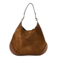 GG Suede B Large Shoulder Bag Brown
