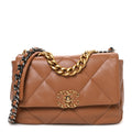 Lambskin Quilted Medium Chanel 19 Flap Brown