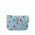 Louis Vuitton New Wave Monogram Denim Leather Shoulder Bag