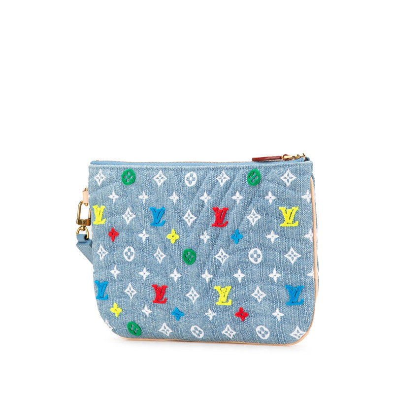Louis Vuitton New Wave Monogram Denim Leather Shoulder Bag