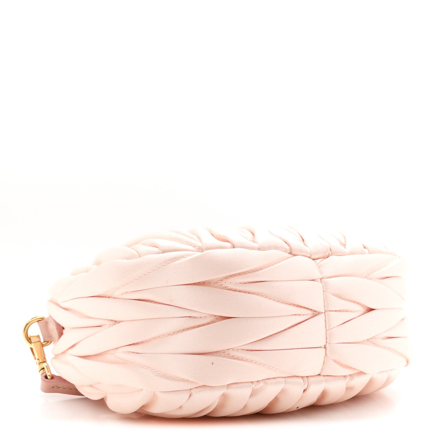 Satin Matelasse Mini Wander Hobo Alabaster Pink