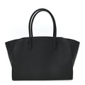 Grained Calfskin Marlo 12 Tote Bag Black Black