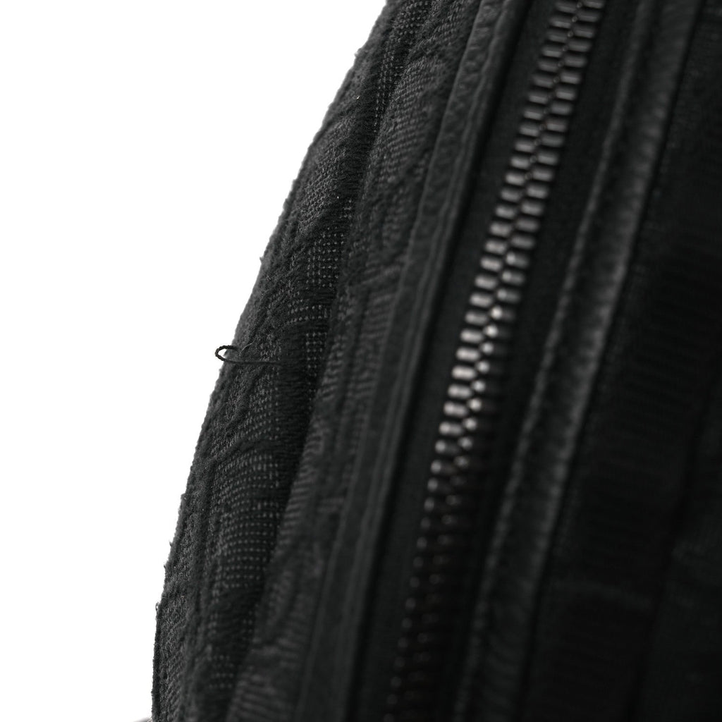 Grained Calfskin Oblique Scarab Sling Bag Black
