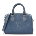 Empreinte Monogram Giant Speedy Bandouliere 20 Blue Jean