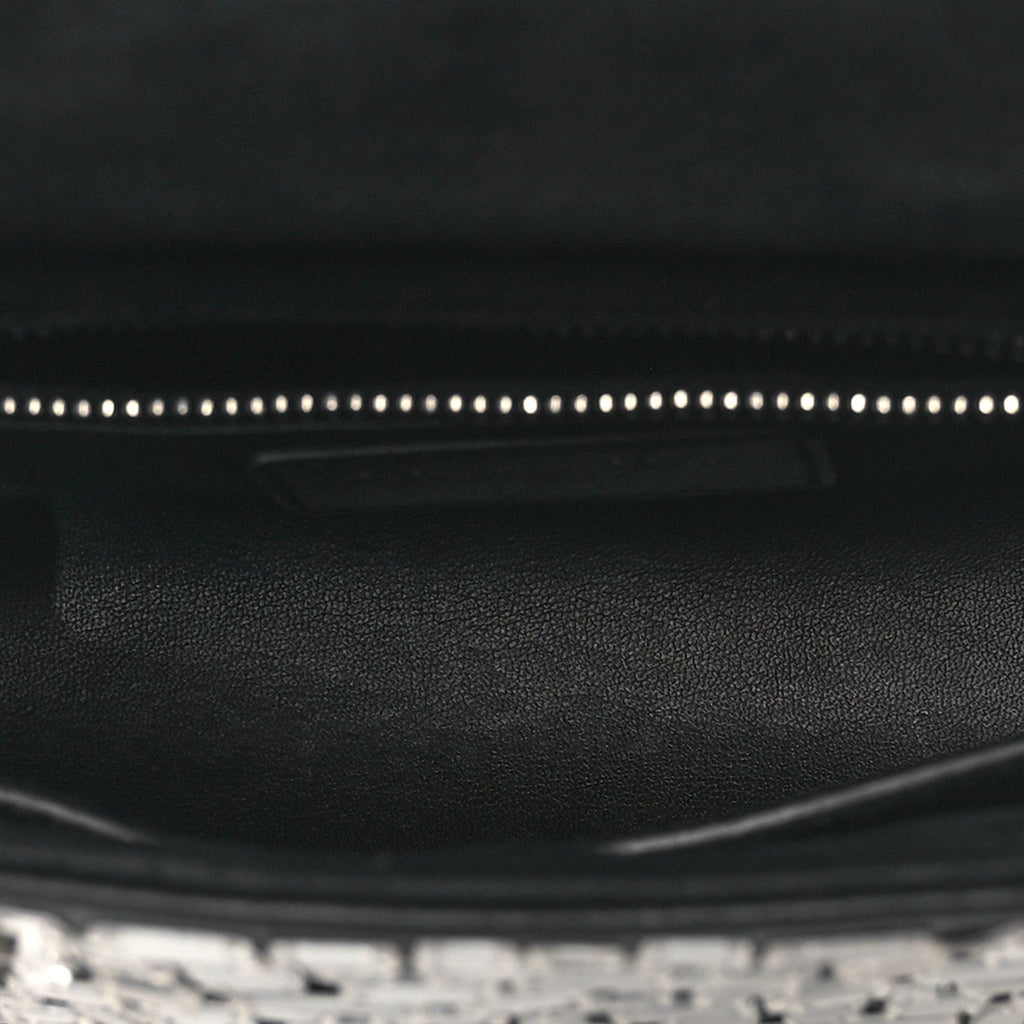 Smooth Calfskin Embroidered Mini Mosaic of Mirrors Lady Dior Black