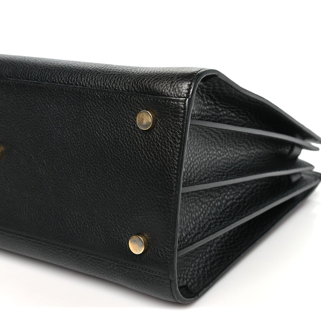 Grained Calfskin Small Sac De Jour Black