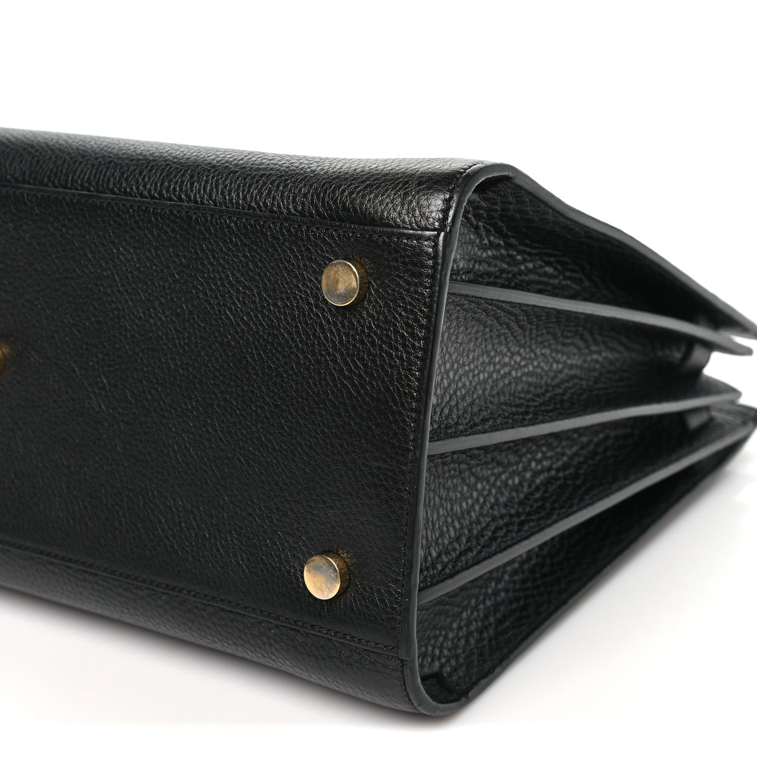 Grained Calfskin Small Sac De Jour Black
