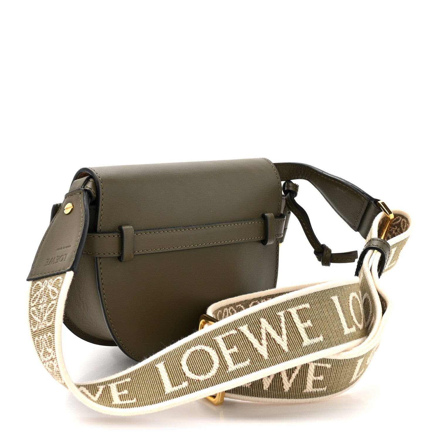 Calfskin Jacquard Mini Gate Dual Bag Autumn Green