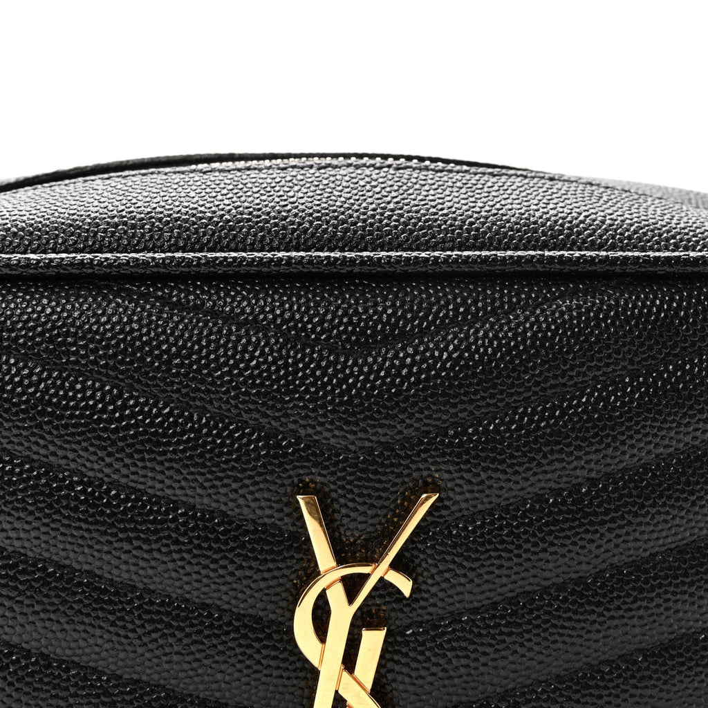 Grain De Poudre Matelasse Monogram Mini Lou Camera Bag Black