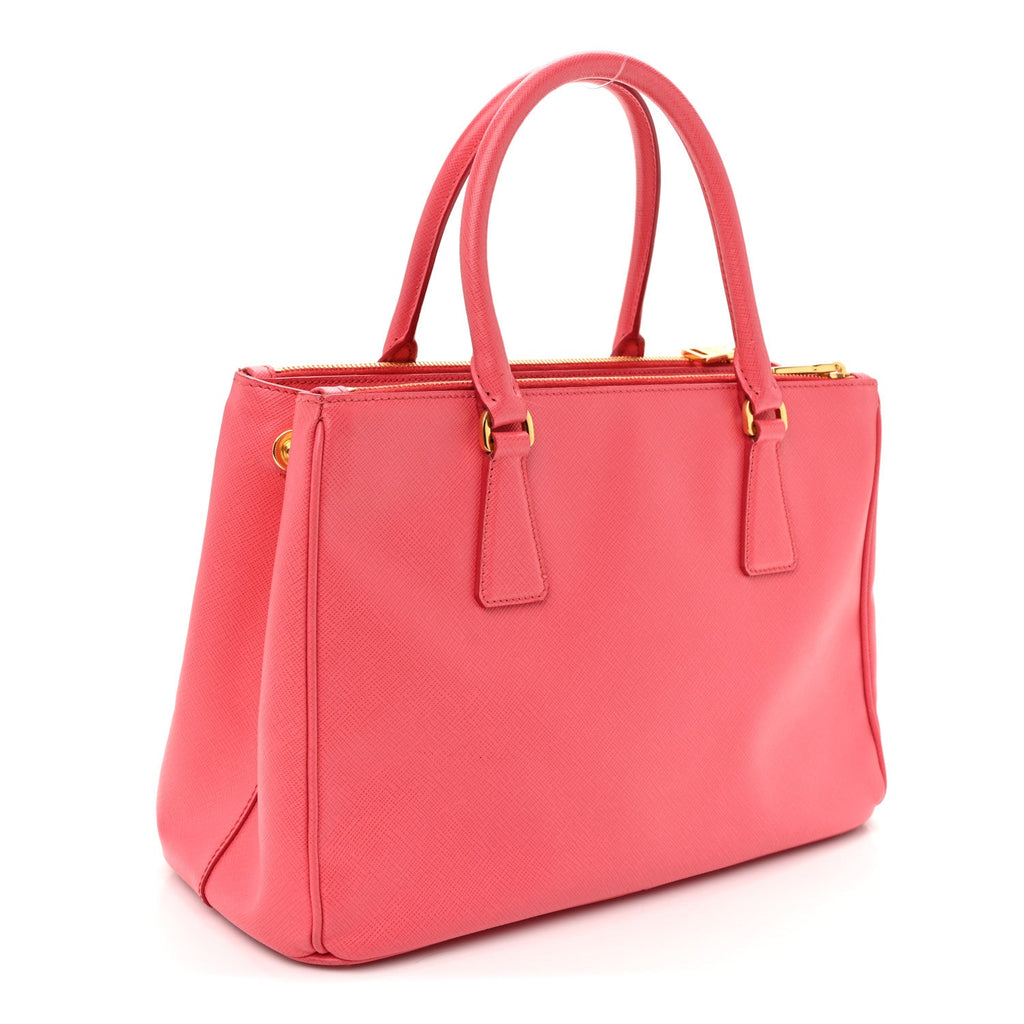 Saffiano Small Galleria Double Zip Tote Peonia