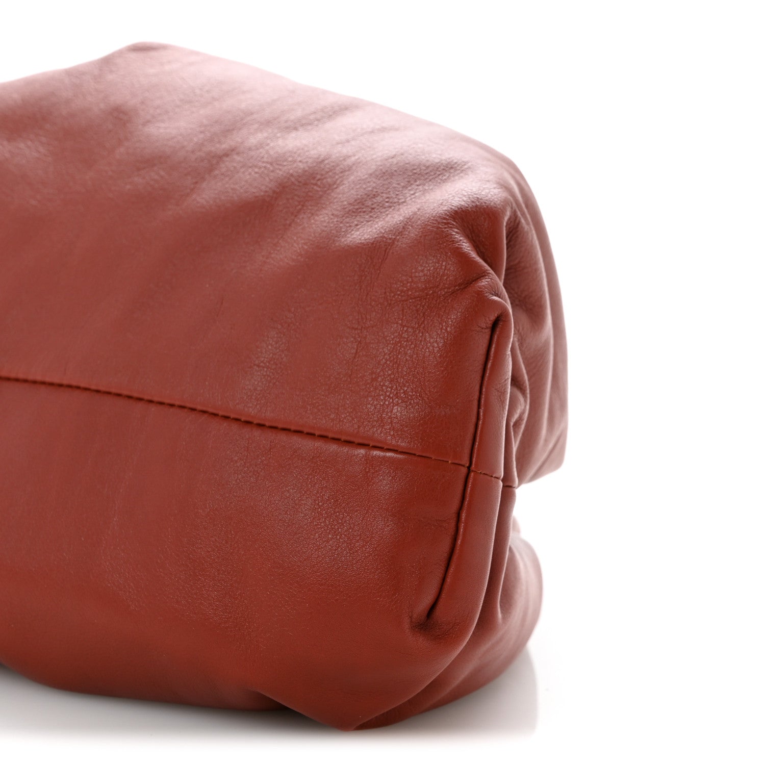 Smooth Butter Calf The Pouch Oversized Clutch Rust