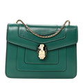 Calfskin Small Serpenti Forever Snake Strap Crossbody Bag Emerald Green