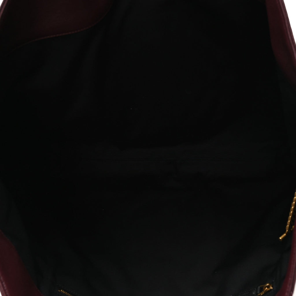 Lambskin Quilted Maxi Icare Shopping Tote  Rouge Cabernet