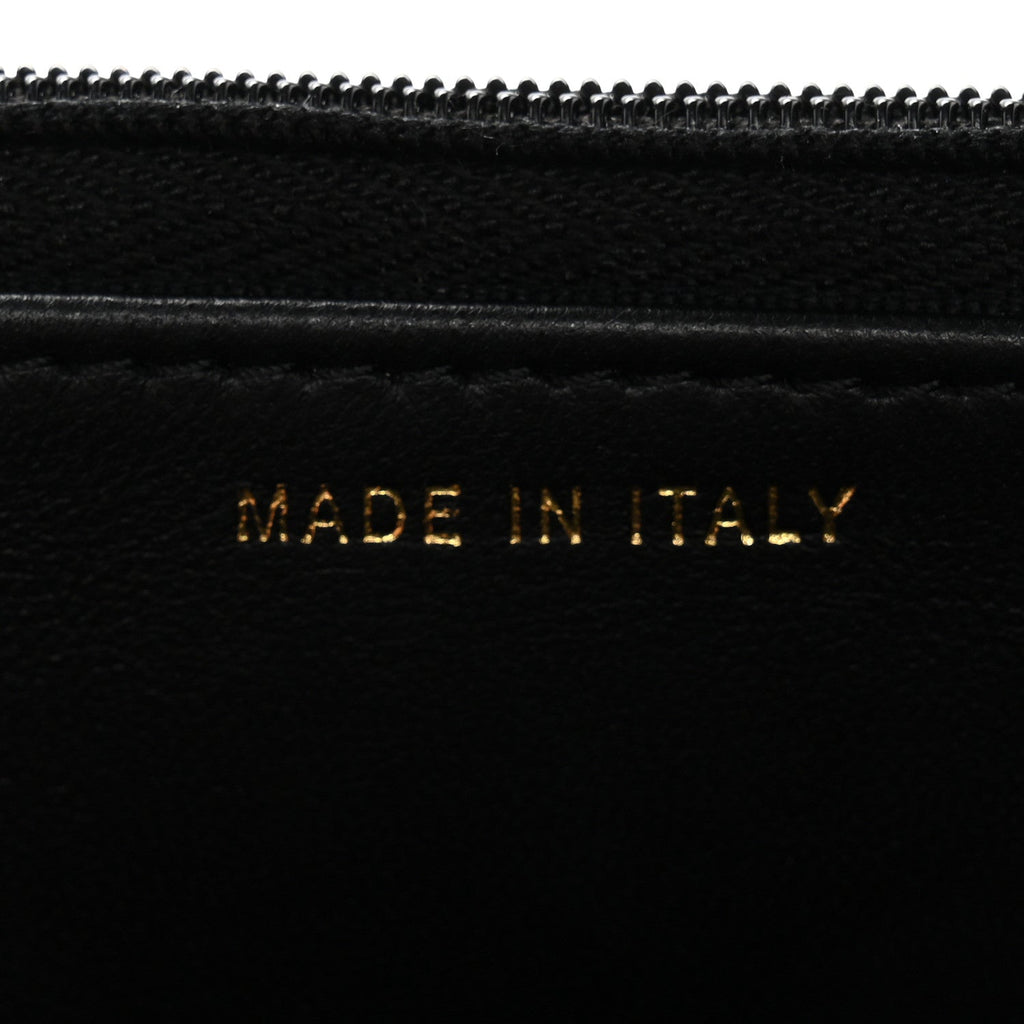 Lambskin Quilted Resin CC Mini Flap Bag Black White