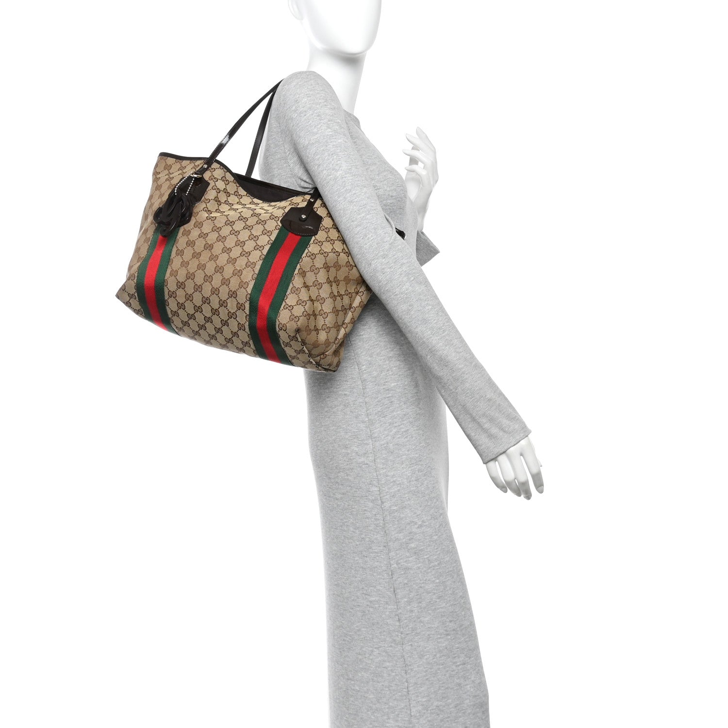 Monogram Web Large Jolie Tote Brown
