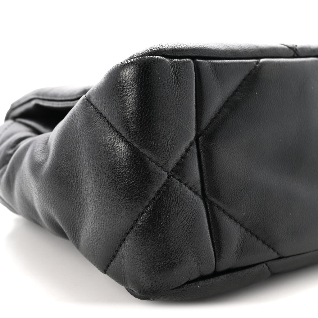 Lambskin Quilted Medium Chanel 19 Flap Black