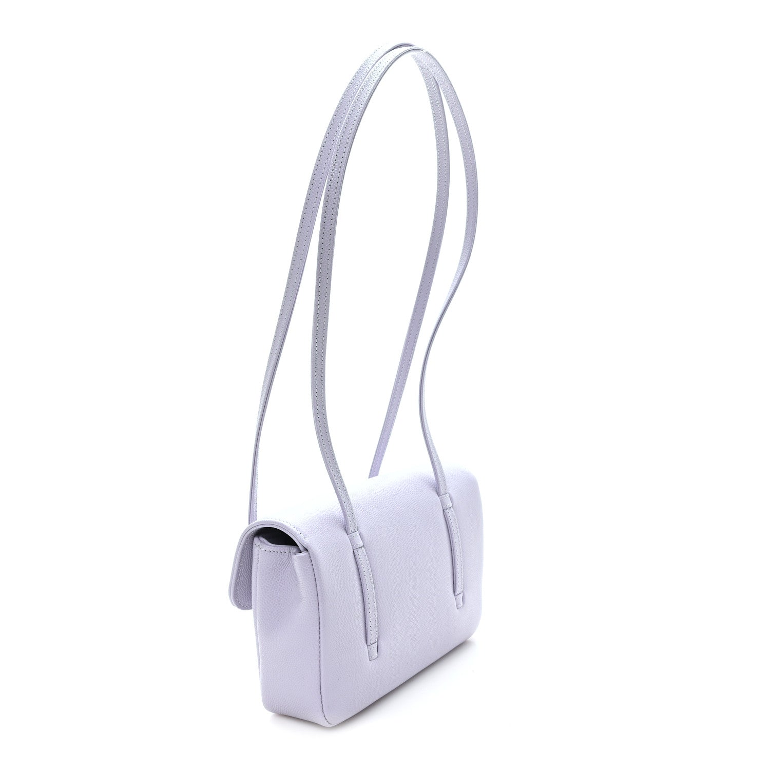 Shiny Caviar Mini Preppy Coco Shoulder Bag Purple