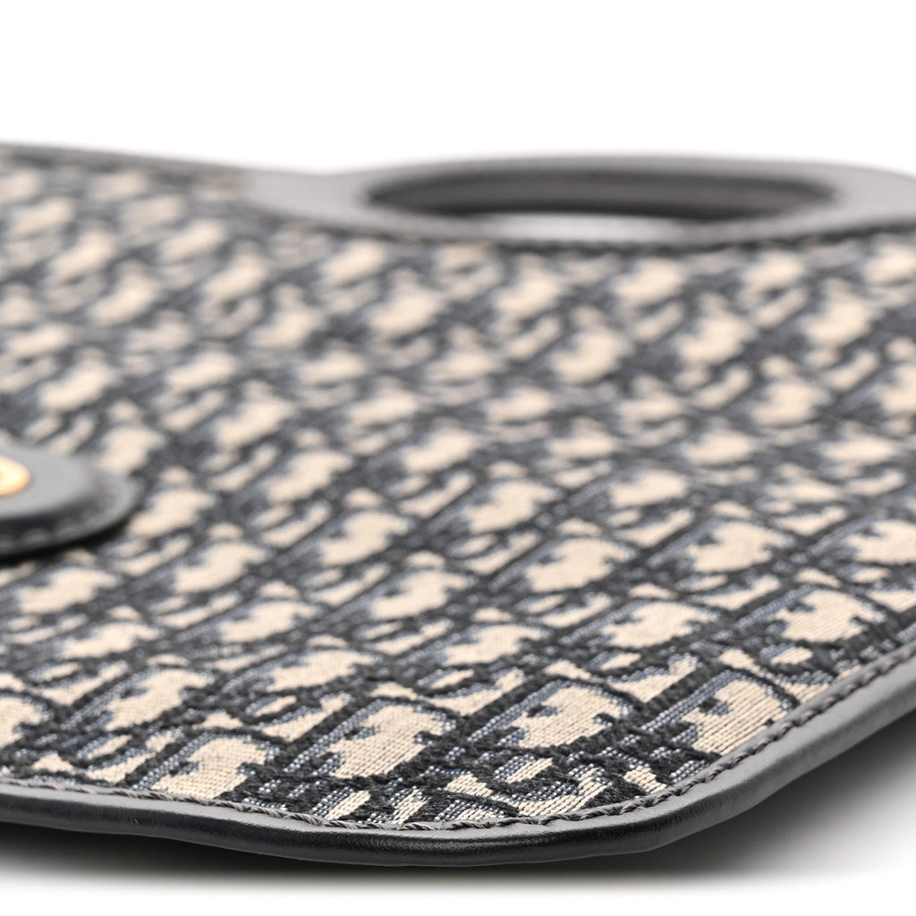 Oblique Fold Over Clutch Blue