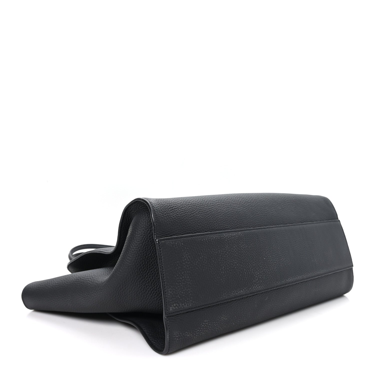 Matte Grained Calfskin Marlo Tote Black
