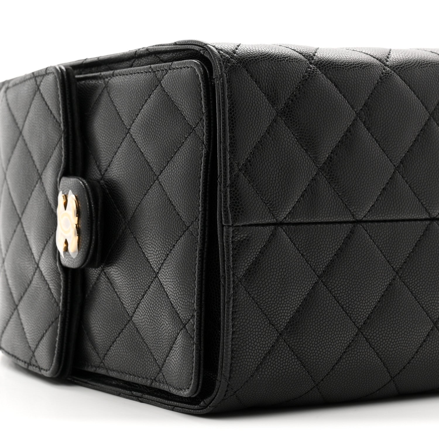 Caviar Quilted Medium Chanel 25 Handbag Black
