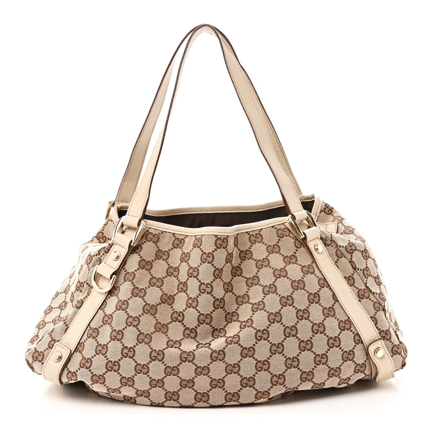 Monogram Medium Abbey Shoulder Bag Off White