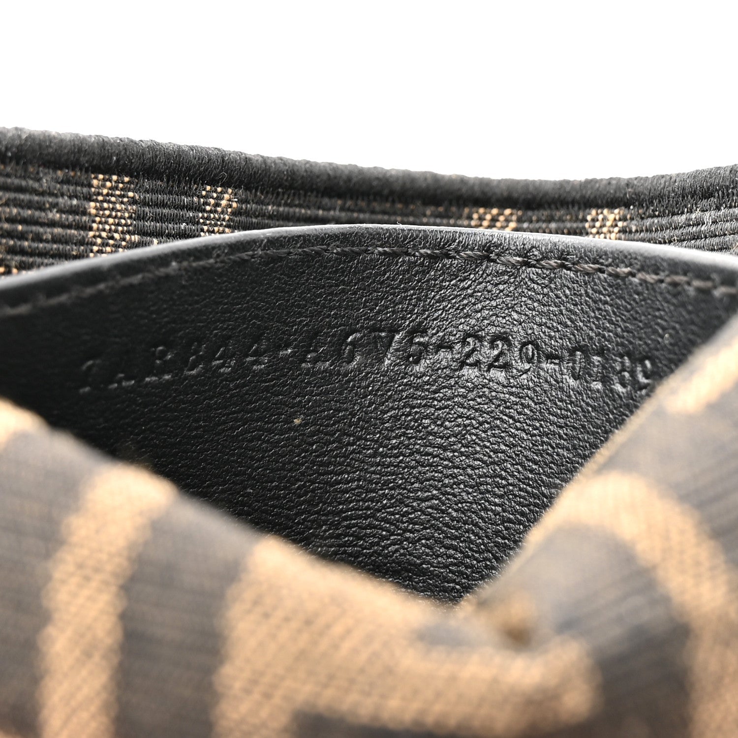 Fabric Jacquard FF 1974 Nano Baguette Charm Tobacco Moro Black