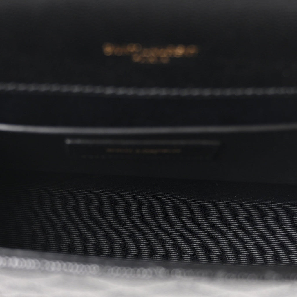 Lambskin Mixed Matelasse Triquilt Medium Monogram Satchel Black