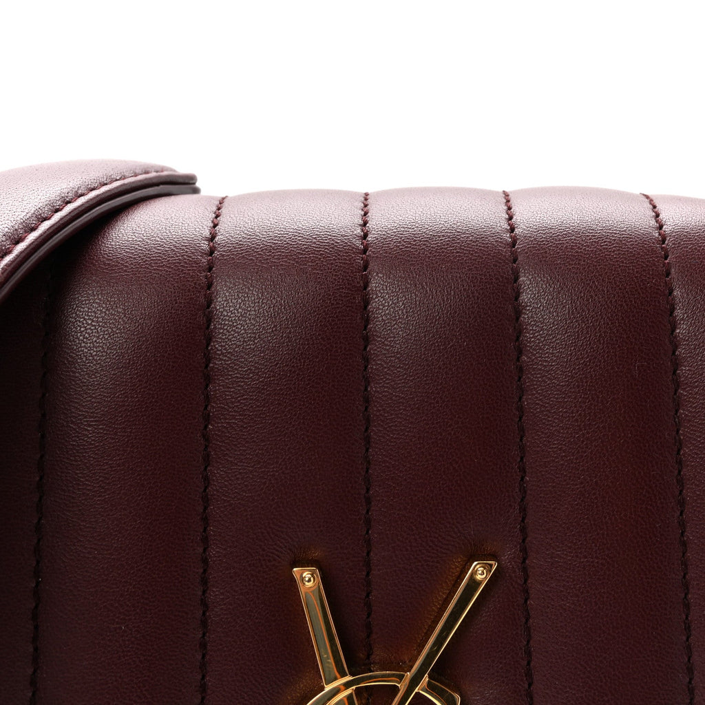 Lambskin Matelasse Monogram Medium Vicky Chain Bag Rouge Legion