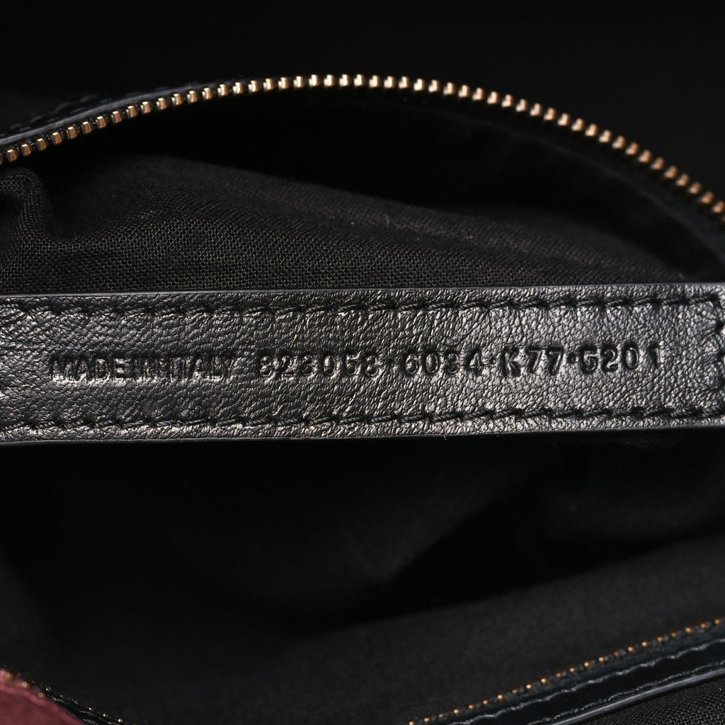 Agneau Classic Hardware Medium Le City Dark Burgundy