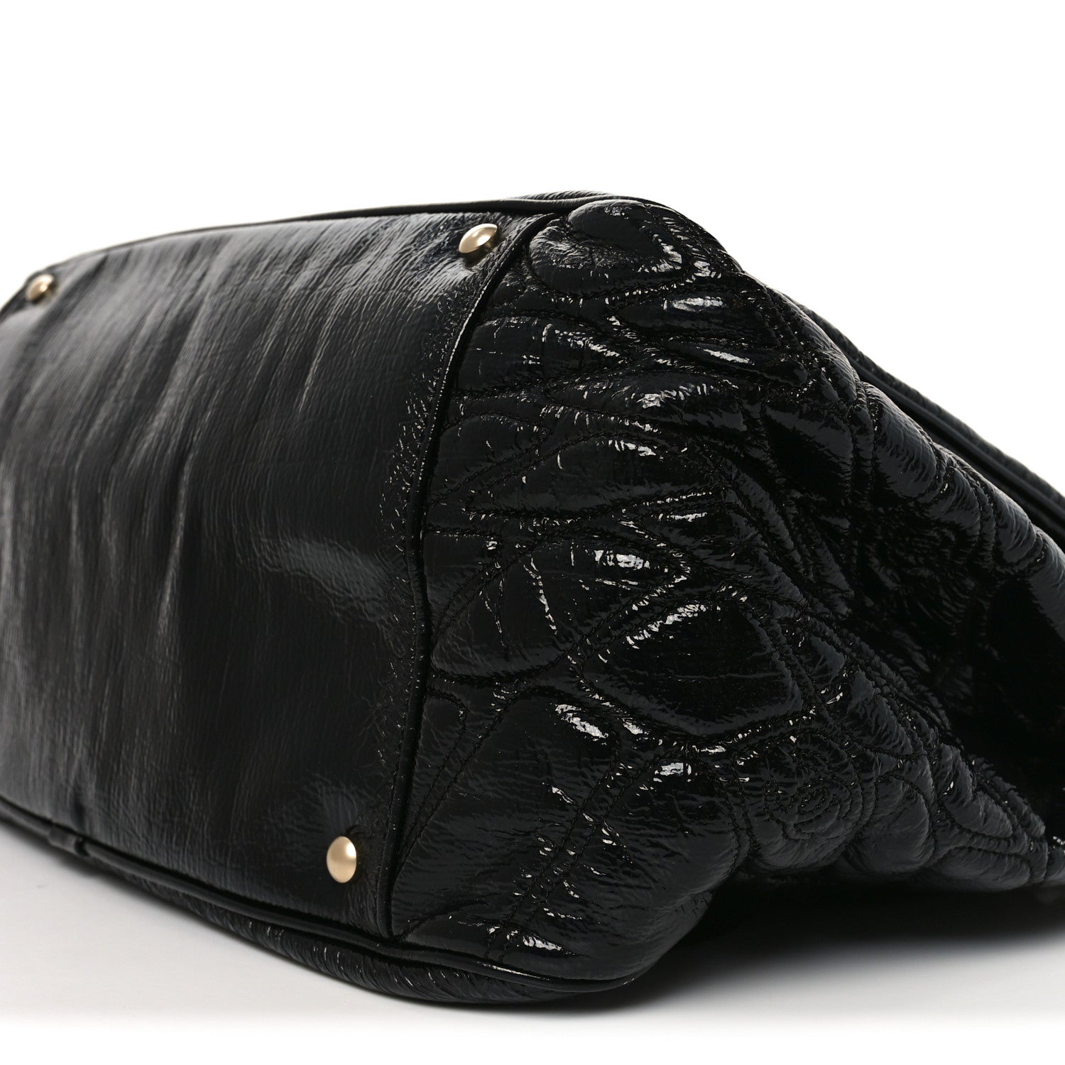 Vinyl Rodeo Accordion Flap Bag Black