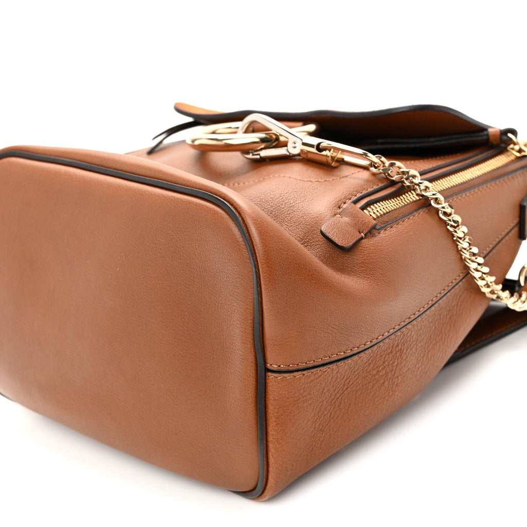 Suede Calfskin Medium Faye Backpack Tan