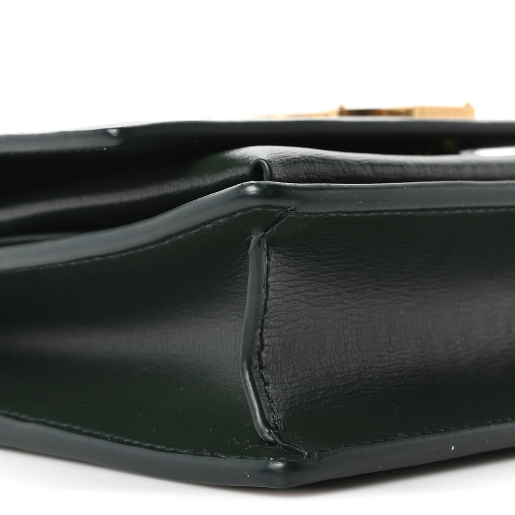 Calfskin Monogram Sunset Chain Wallet New Vert Fonce