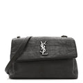 Calfskin Crocodile Embossed Medium West Hollywood Monogram Fold-Over Earth