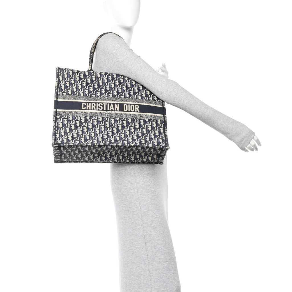 Oblique Large Book Tote Blue Multicolor