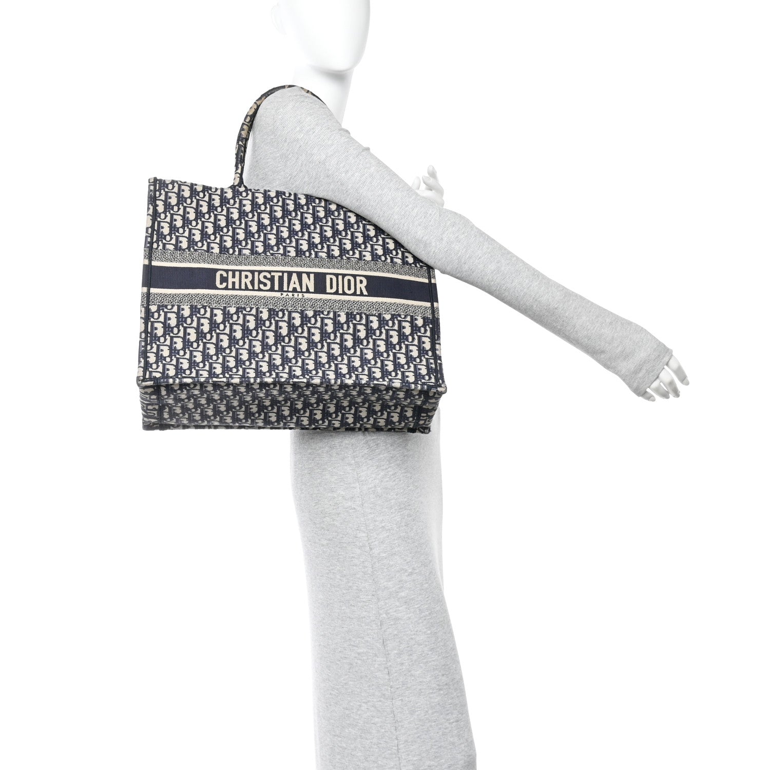 Oblique Large Book Tote Blue Multicolor