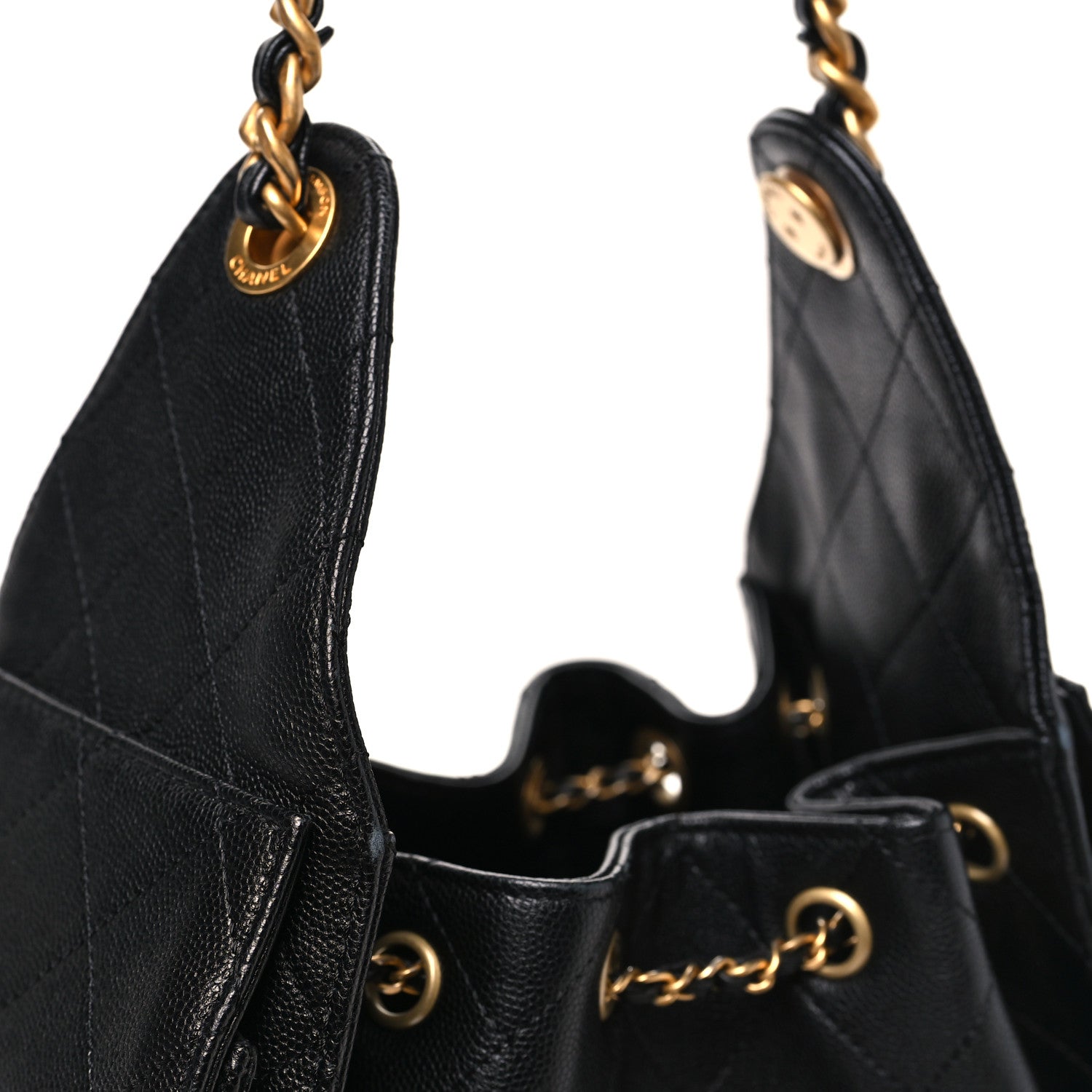 Caviar Quilted Small Chanel 25 Handbag Black