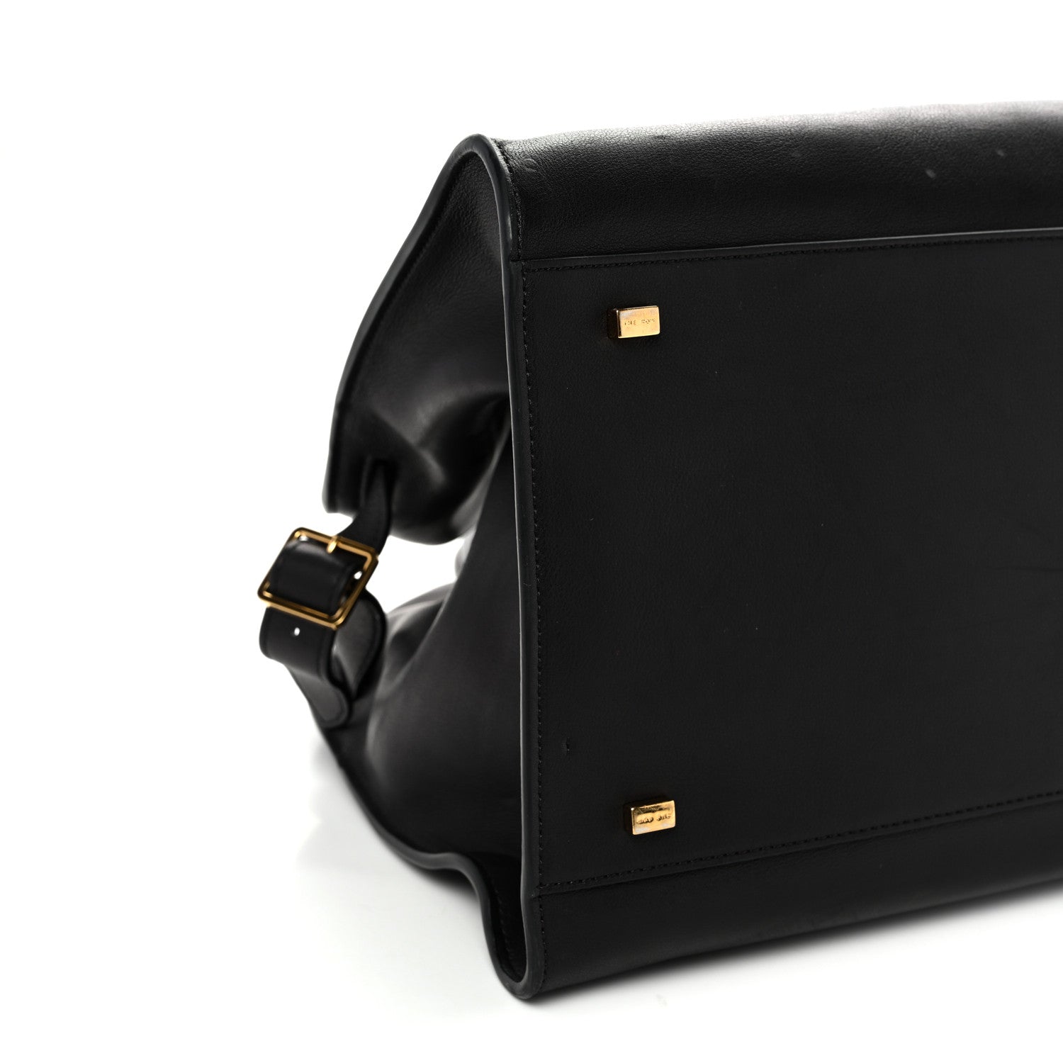 Polished Saddle Calfskin Soft Margaux 15 Black