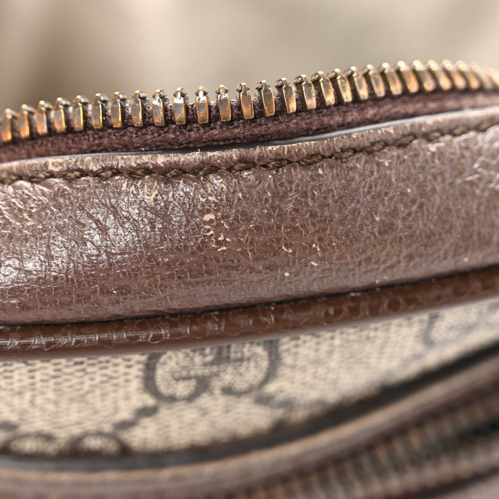 GG Supreme Monogram Web Mini Ophidia Messenger Brown