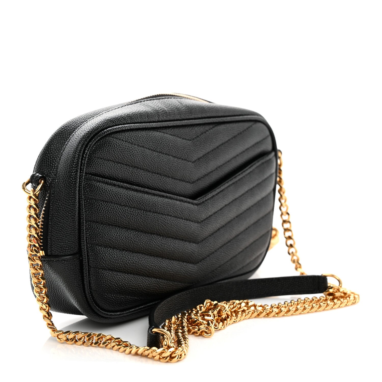 Grain De Poudre Matelasse Monogram Mini Lou Camera Bag Black