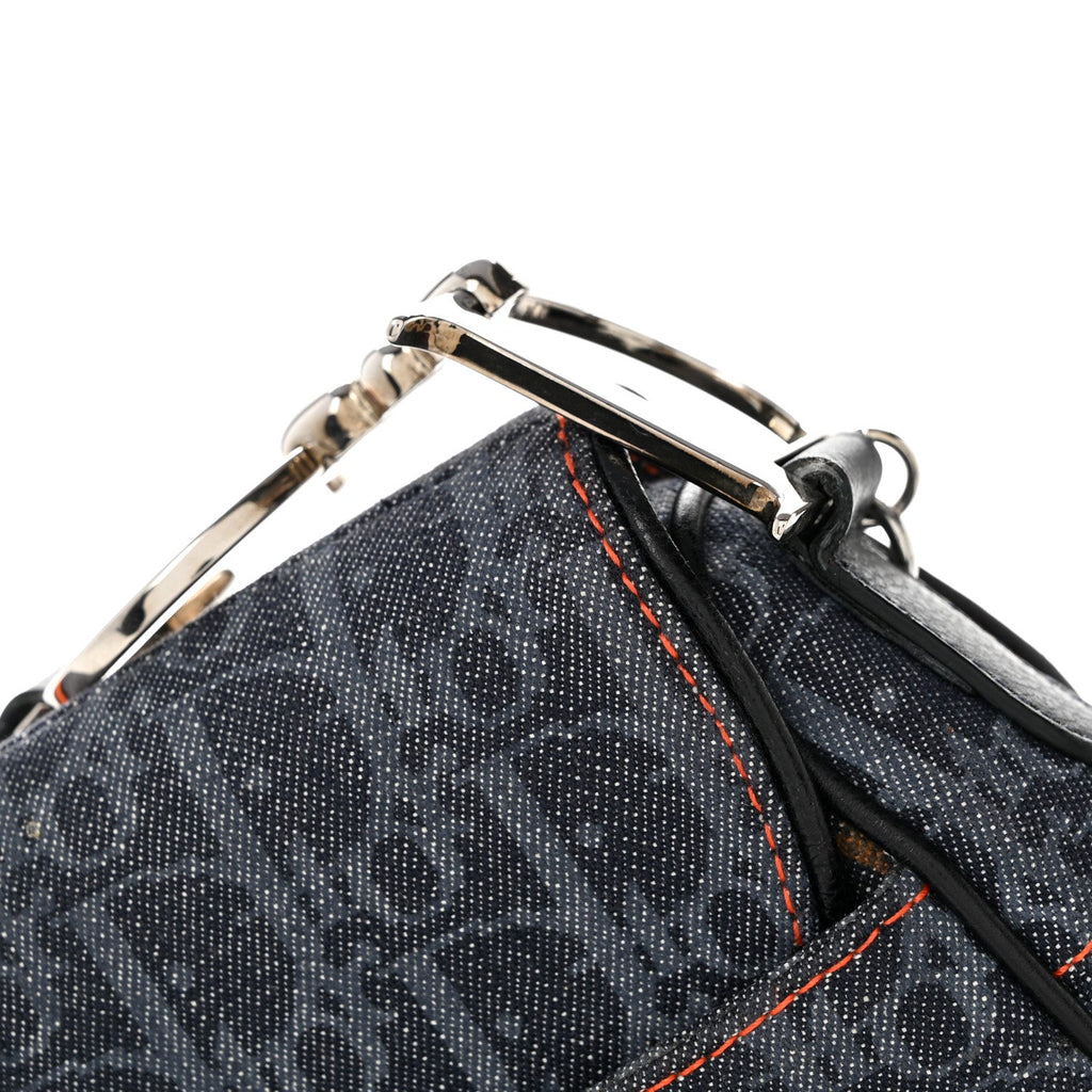 Denim Monogram Flight Saddle Bag