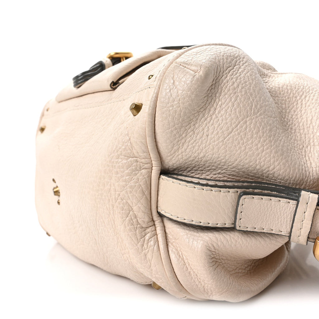 Calfskin Paddington Front Pocket Tote Creme