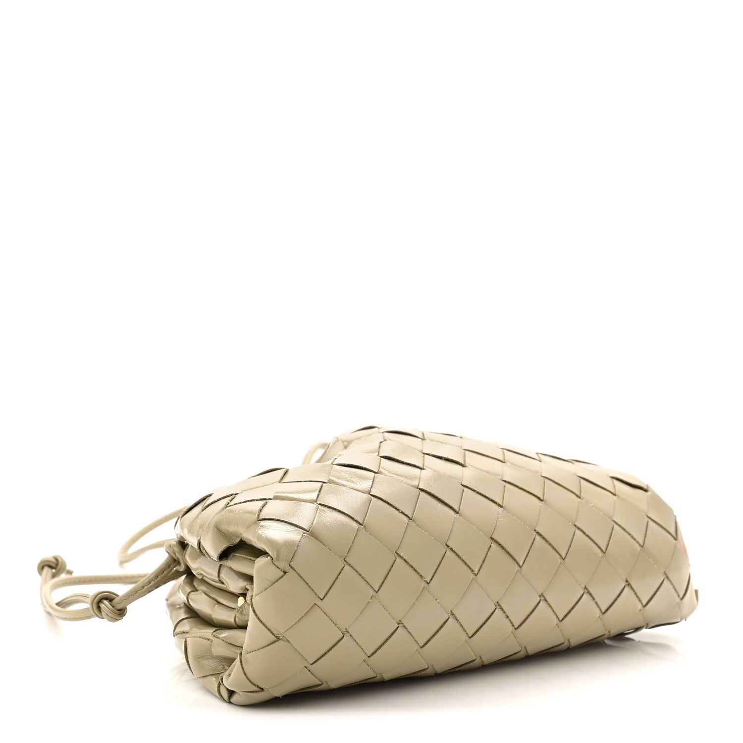 Patent Intrecciato The Mini Pouch Travertine