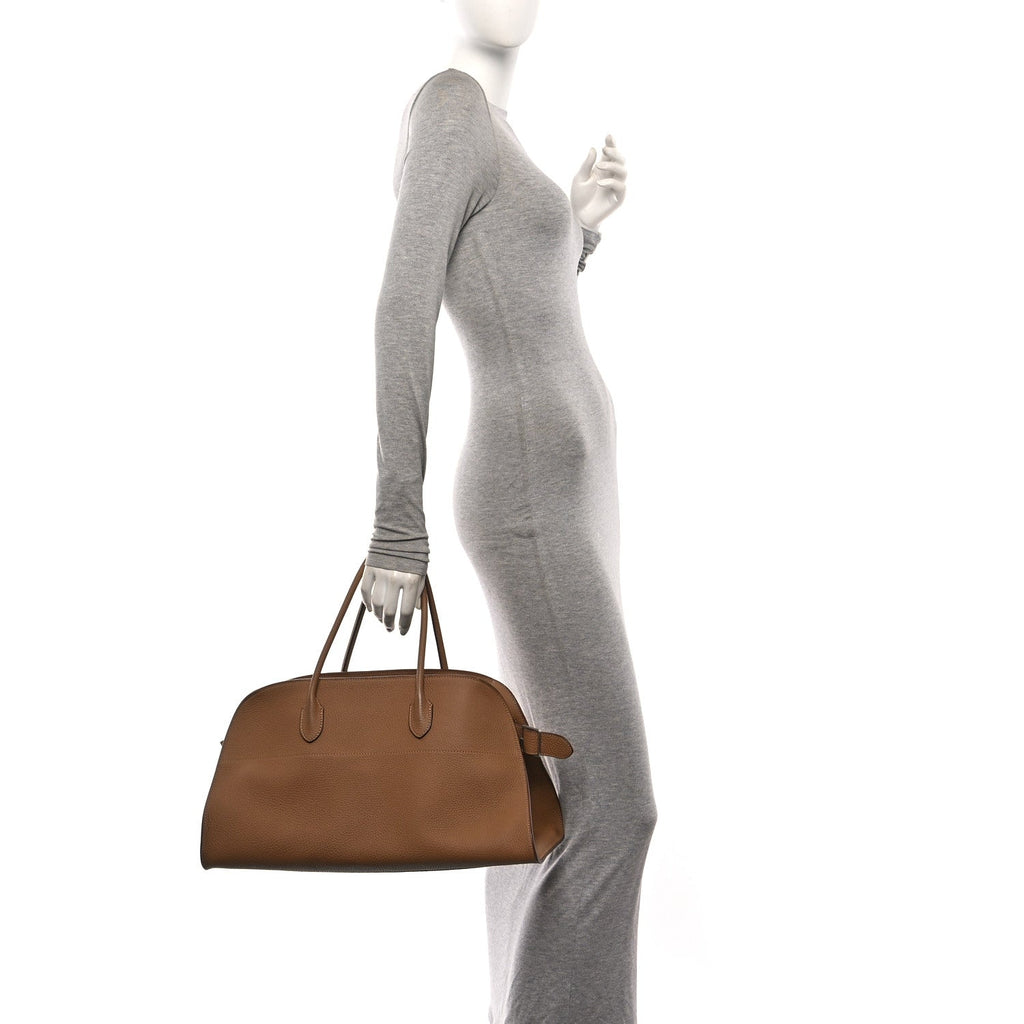 Matte Grained Calfskin EW Margaux Rubber