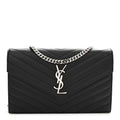 Grain De Poudre Matelasse Chevron Monogram Chain Wallet Black