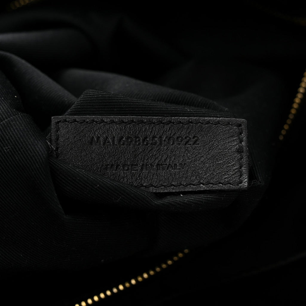 Lambskin Quilted Maxi Icare Shopping Tote Black