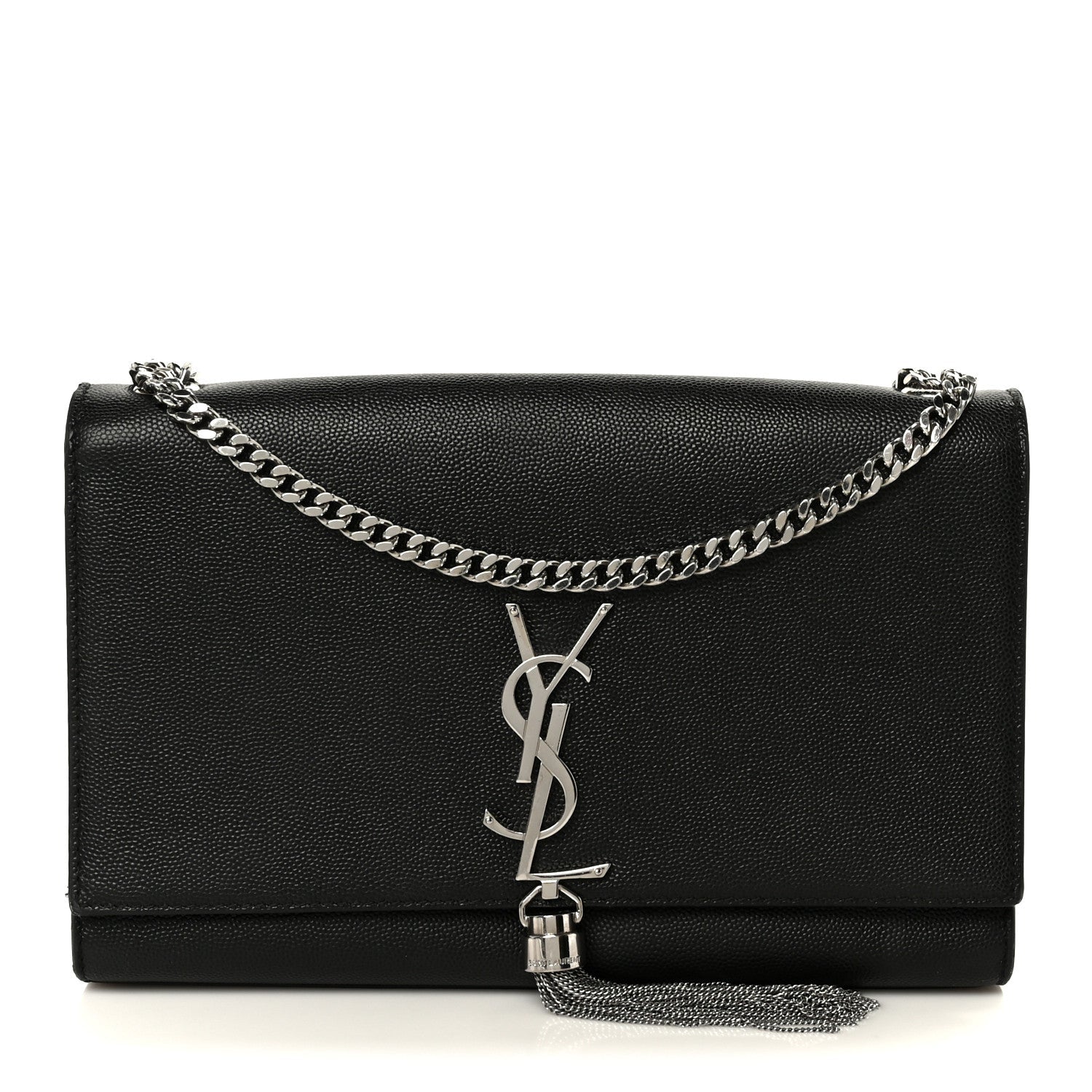Grain De Poudre Medium Classic Monogram Kate Tassel Satchel Black