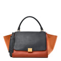 Smooth Suede Medium Tri-Color Trapeze Navy