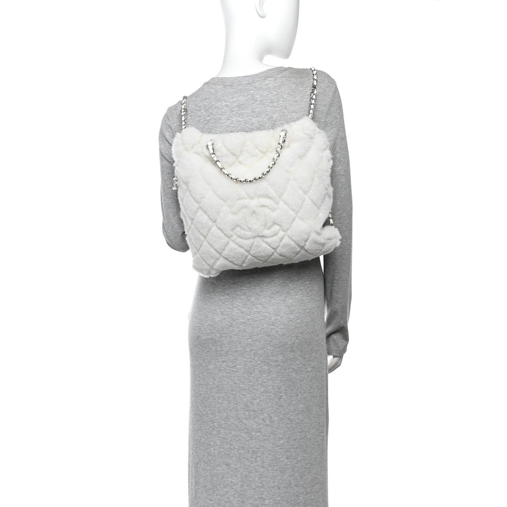 Shearling Coco Neige Backpack White