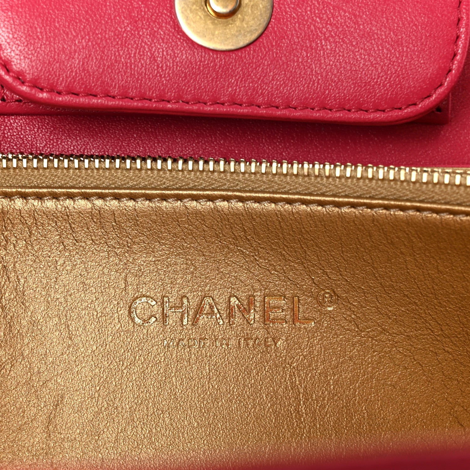 Lambskin Quilted Coco Midnight Clutch Dark Pink